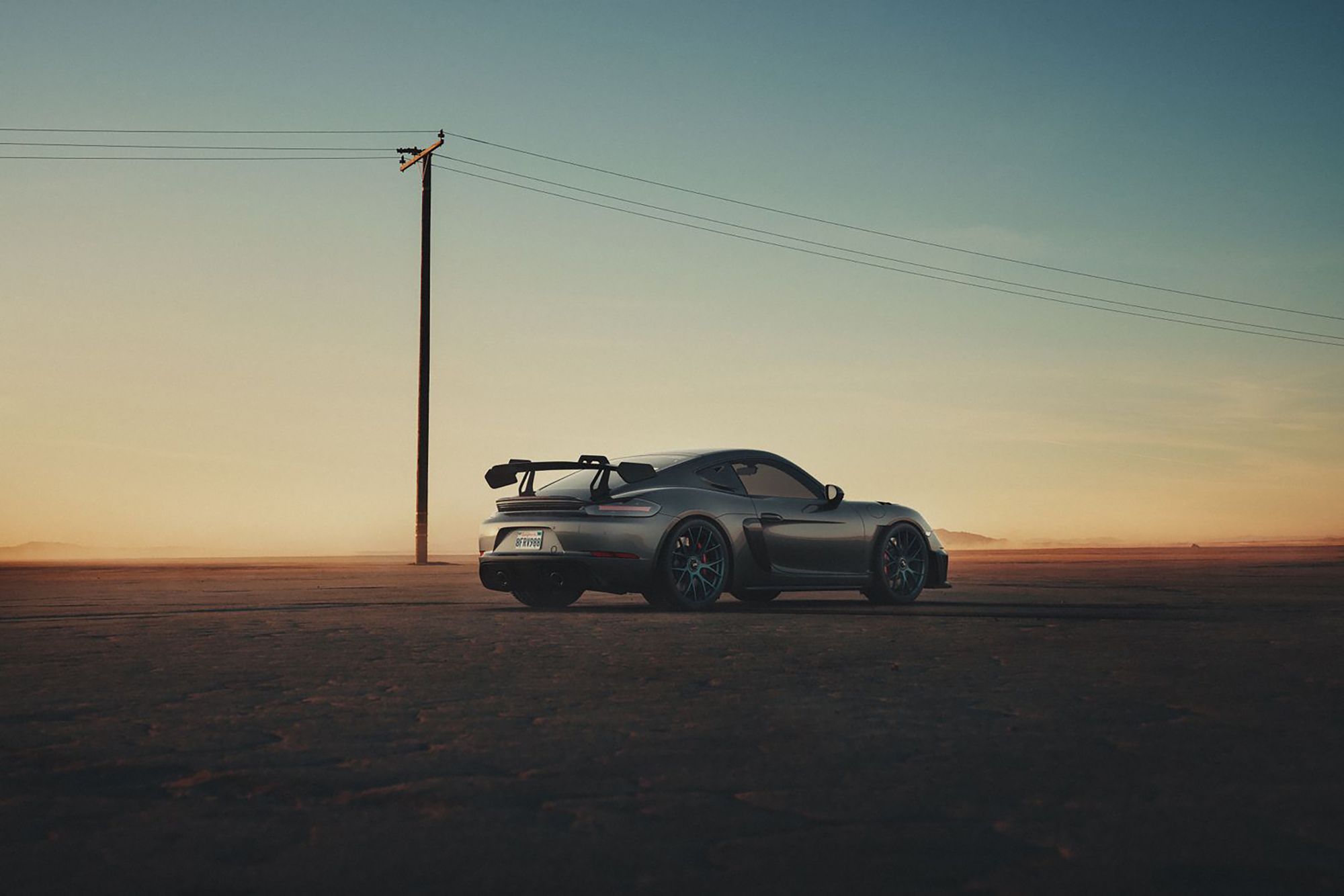 Porsche 718 Cayman GT4 RS Meets Lake El Mirage: A Visual Masterpiece
